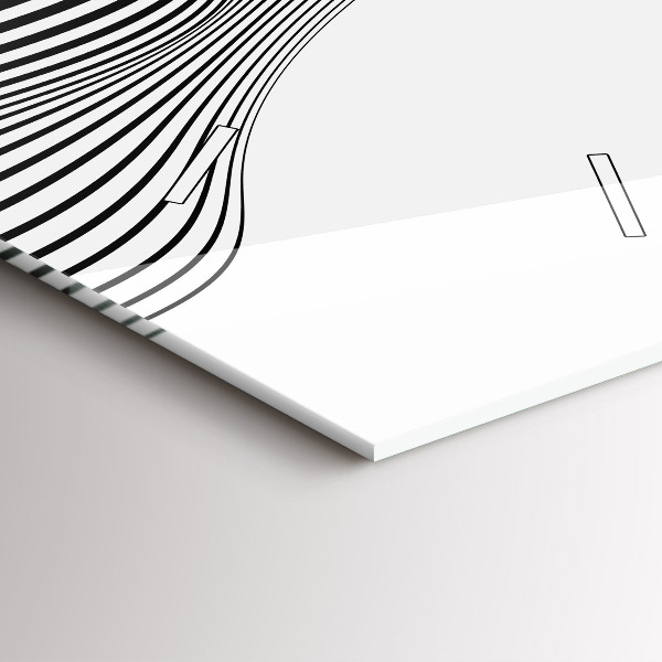 Zegar ścienny pionowy Sztuka czarno-biała