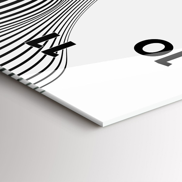 Zegar ścienny pionowy Sztuka czarno-biała