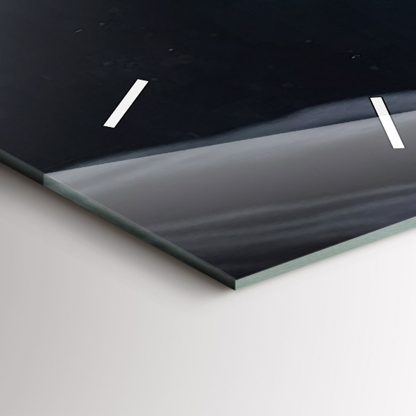 Zegar ścienny pionowy Człowiek na tle księżyca