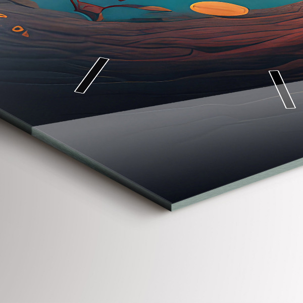 Zegar ścienny pionowy Las i magiczne grzyby