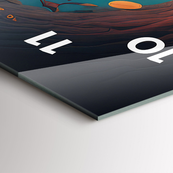 Zegar ścienny pionowy Las i magiczne grzyby