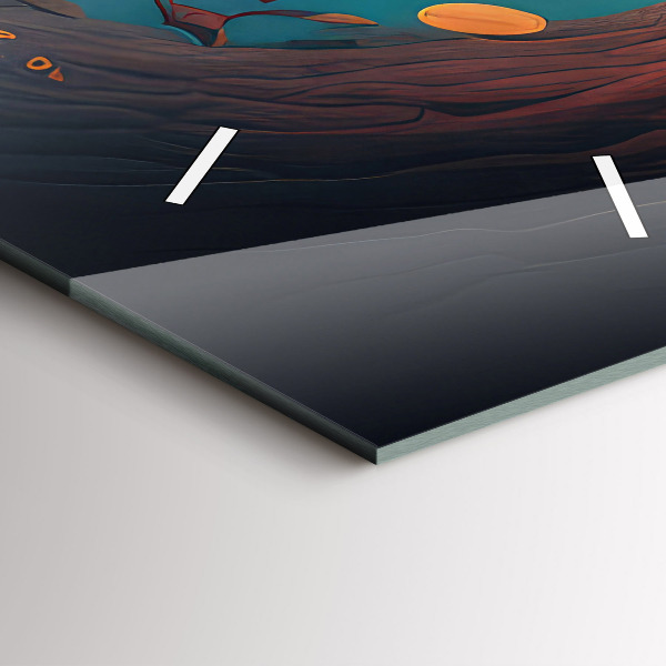 Zegar ścienny pionowy Las i magiczne grzyby