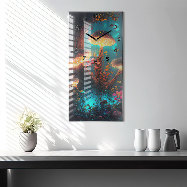 Zegar ścienny pionowy Las i magiczne grzyby