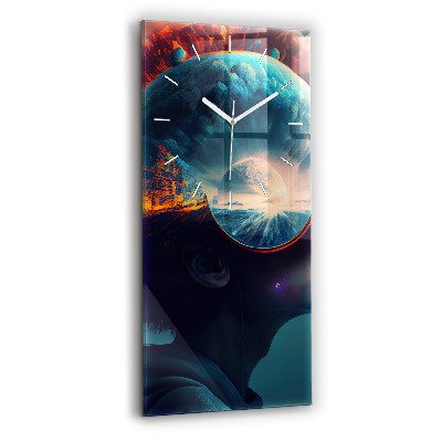Zegar ścienny pionowy Futurystyczny świat