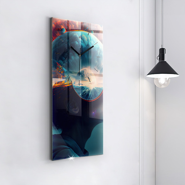 Zegar ścienny pionowy Futurystyczny świat