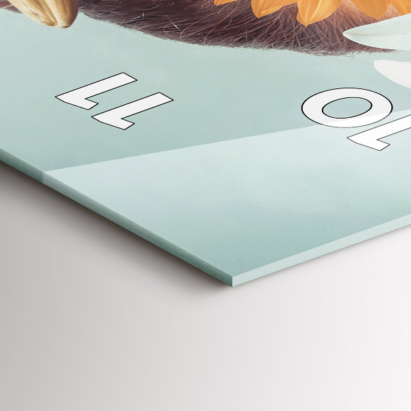 Zegar ścienny pionowy Kobieta z kwiatami