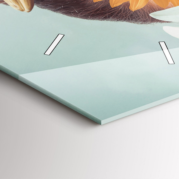 Zegar ścienny pionowy Kobieta z kwiatami