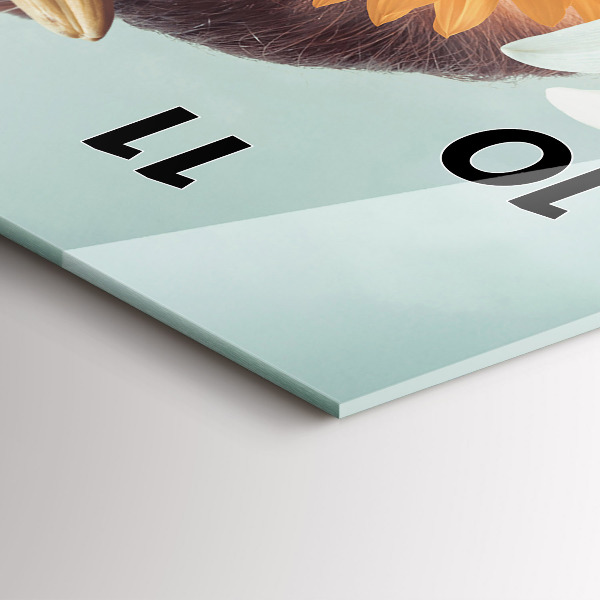 Zegar ścienny pionowy Kobieta z kwiatami