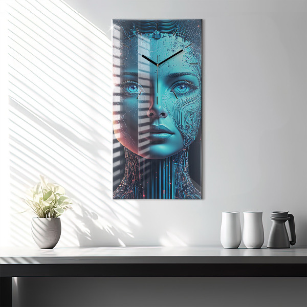 Zegar ścienny pionowy Sztuczna inteligencja