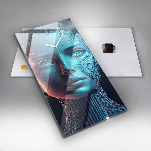 Zegar ścienny pionowy Sztuczna inteligencja