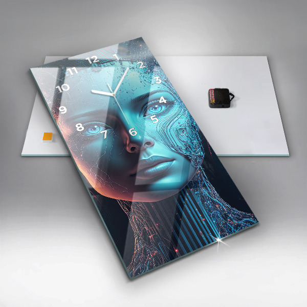 Zegar ścienny pionowy Sztuczna inteligencja