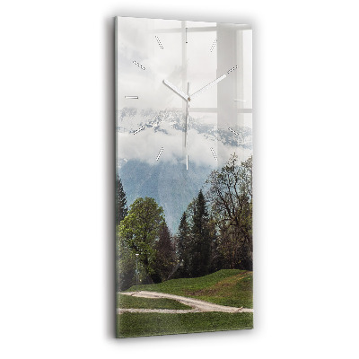 Zegar ścienny pionowy Widok na góry