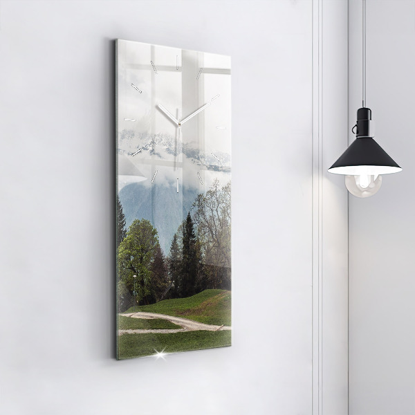 Zegar ścienny pionowy Widok na góry