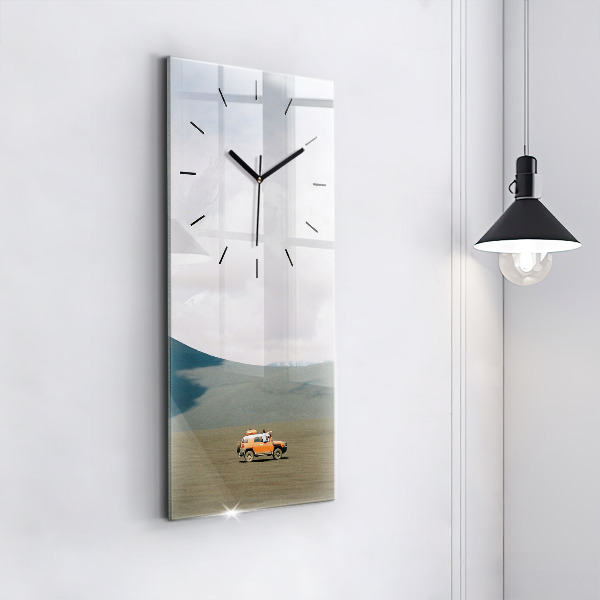 Zegar ścienny pionowy Pojazd na pustyni Kamczatka