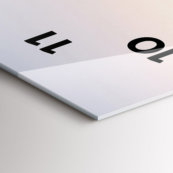 Zegar ścienny pionowy Panorama Warszawy