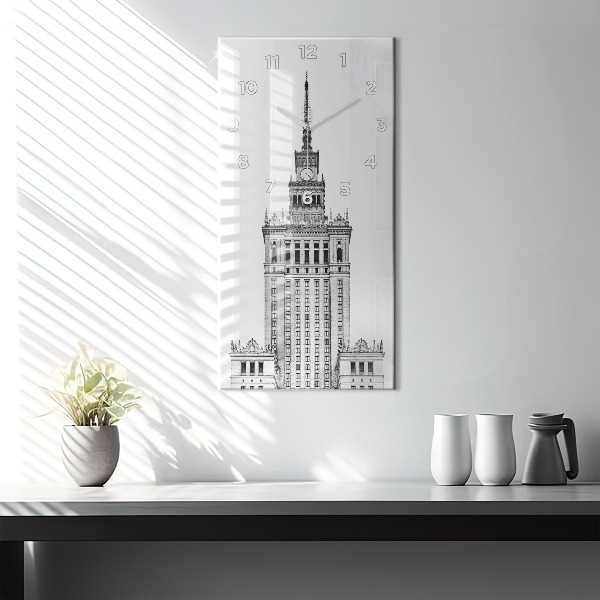 Zegar szklany pionowy Pałac Kultury i Nauki