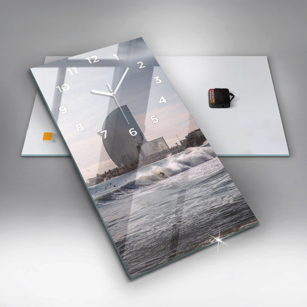 Zegar ścienny pionowy Barcelona Surfer