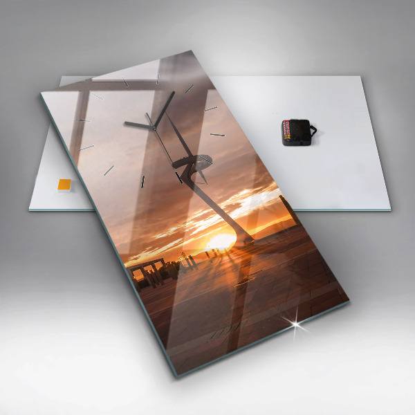 Zegar ścienny pionowy Barcelona Park Olimpijski