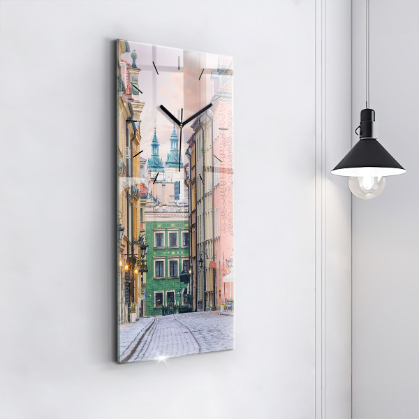 Zegar szklany pionowy Stare miasto w Warszawie