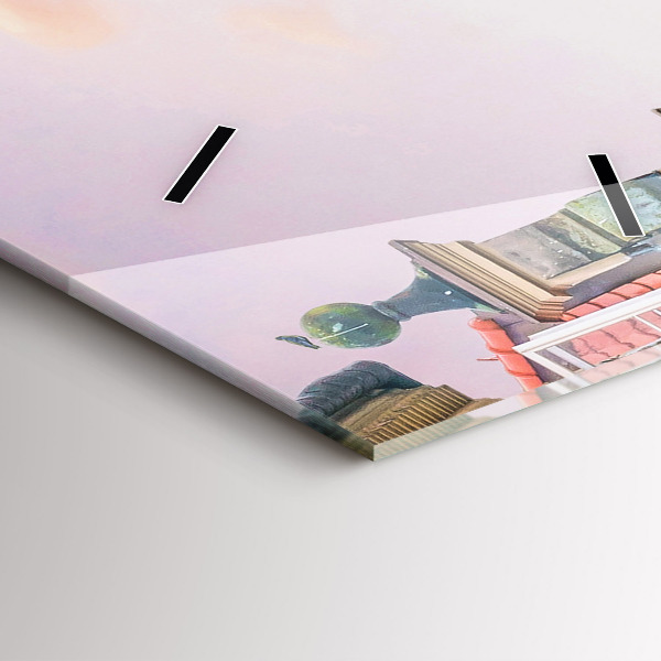 Zegar szklany pionowy Stare miasto w Warszawie