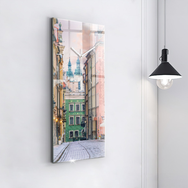 Zegar szklany pionowy Stare miasto w Warszawie