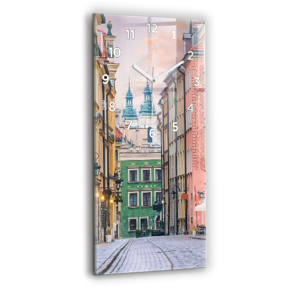 Zegar szklany pionowy Stare miasto w Warszawie