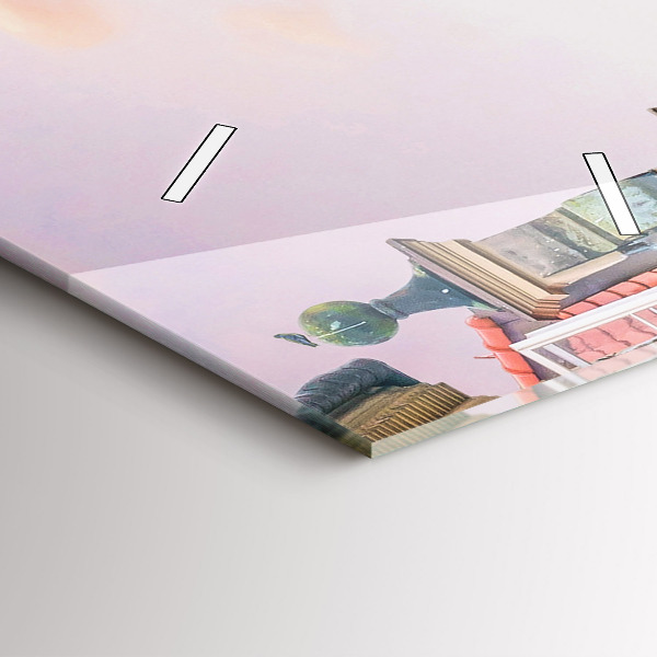 Zegar szklany pionowy Stare miasto w Warszawie