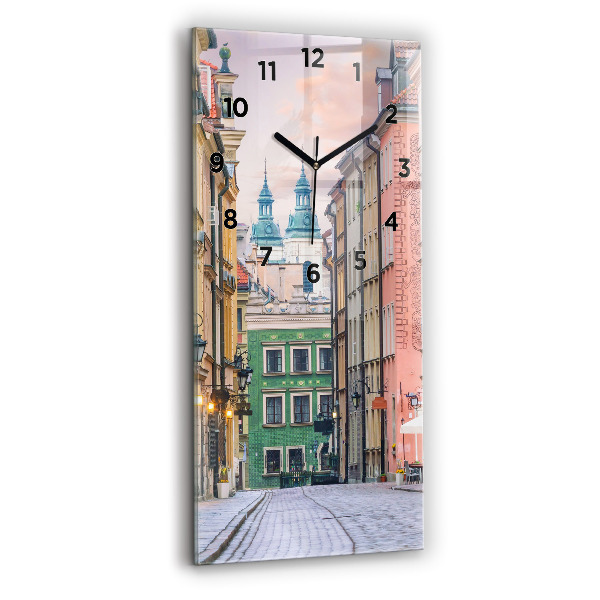 Zegar szklany pionowy Stare miasto w Warszawie