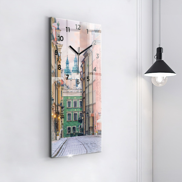 Zegar szklany pionowy Stare miasto w Warszawie