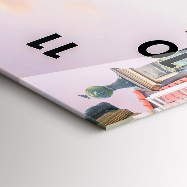 Zegar szklany pionowy Stare miasto w Warszawie