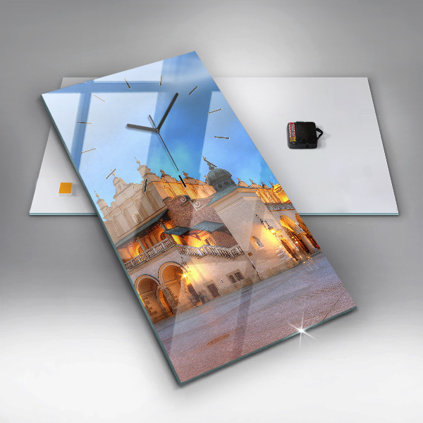 Zegar szklany pionowy Rynek Główny w Krakowie