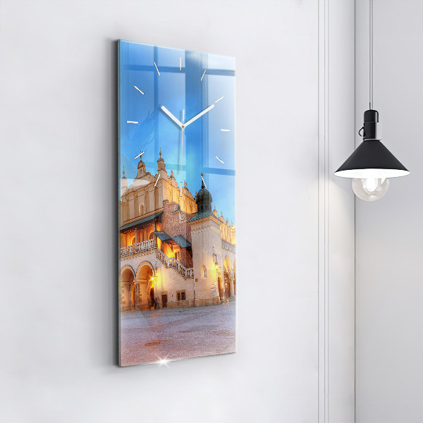 Zegar szklany pionowy Rynek Główny w Krakowie