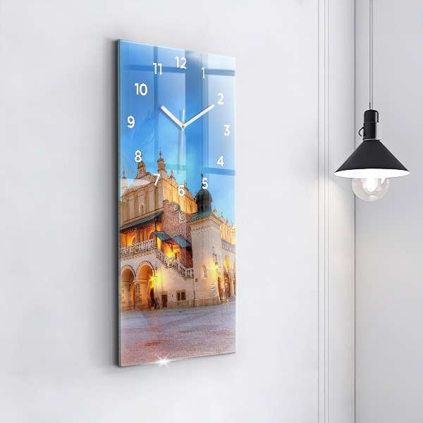 Zegar szklany pionowy Rynek Główny w Krakowie