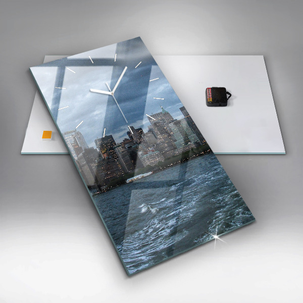 Zegar ścienny pionowy Panorama Nowy Jork