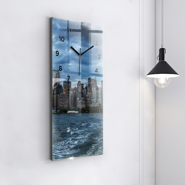 Zegar ścienny pionowy Panorama Nowy Jork