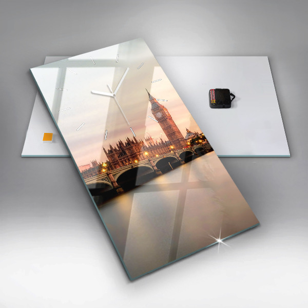 Zegar ścienny pionowy Big Ben panorama Londynu