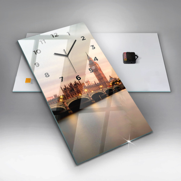 Zegar ścienny pionowy Big Ben panorama Londynu