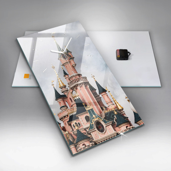 Zegar ścienny pionowy Zamek Disneyland w Paryżu
