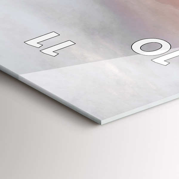 Zegar ścienny pionowy Miasta o zachodzie słońca