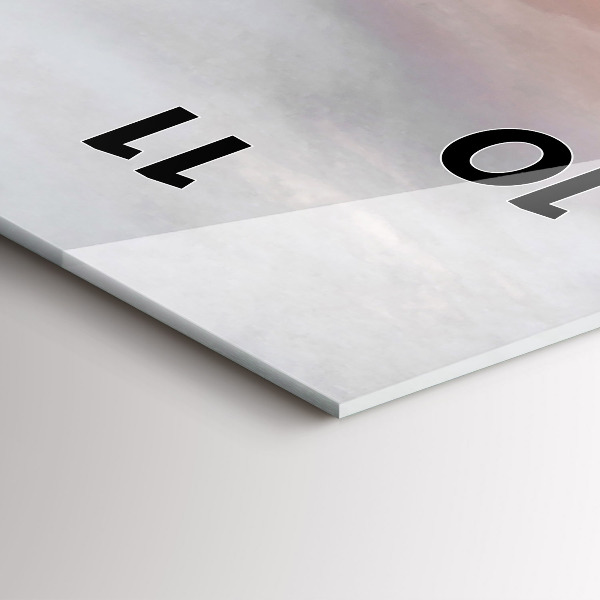 Zegar ścienny pionowy Miasta o zachodzie słońca