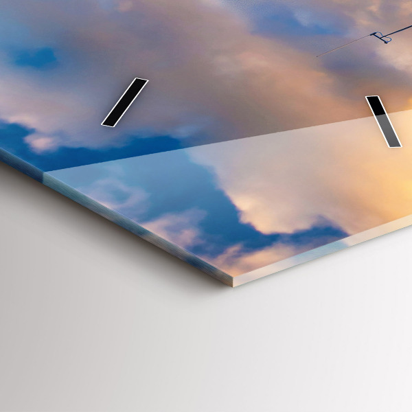 Zegar szklany pionowy Latarnia i morze Bałtyckie