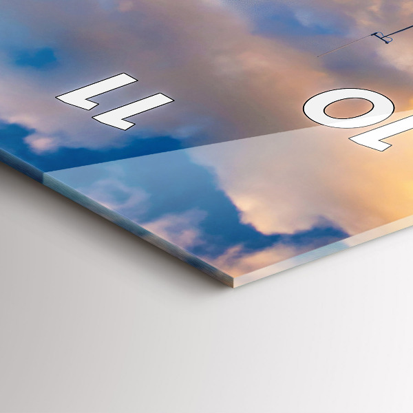 Zegar szklany pionowy Latarnia i morze Bałtyckie