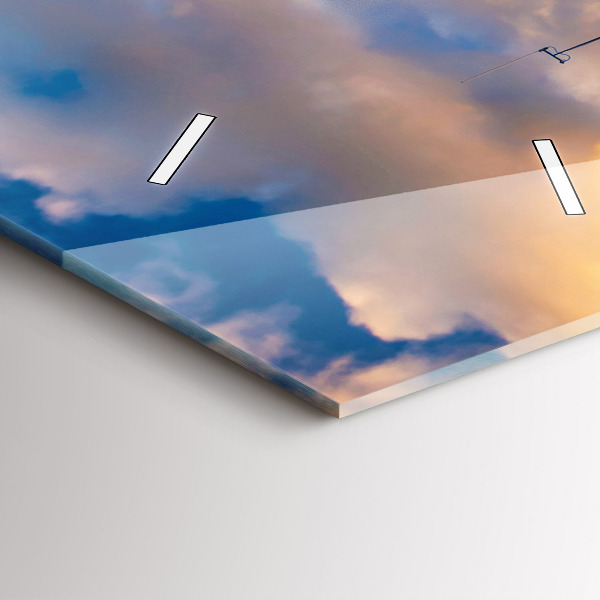 Zegar szklany pionowy Latarnia i morze Bałtyckie