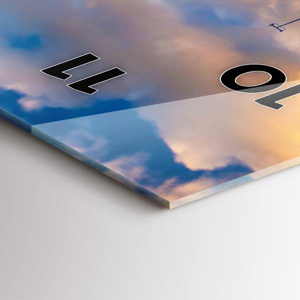 Zegar szklany pionowy Latarnia i morze Bałtyckie