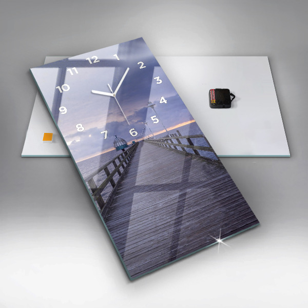 Zegar ścienny pionowy Molo na Morzu Bałtyckim