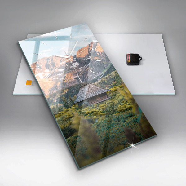 Zegar ścienny pionowy Domek w Tatrach