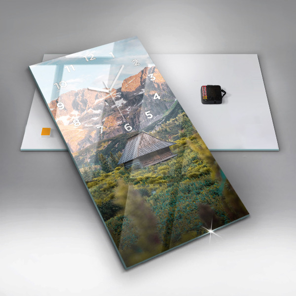 Zegar ścienny pionowy Domek w Tatrach