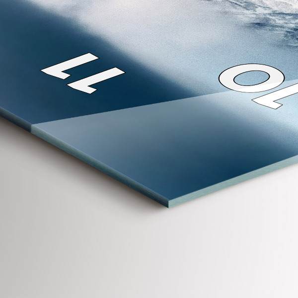 Zegar ścienny pionowy Zimowy pejzaż gór Tatr