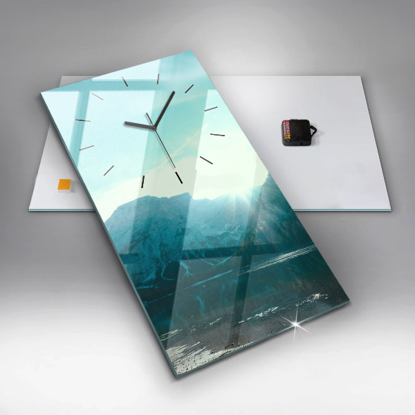 Zegar ścienny pionowy Góra i rzeka w Polsce