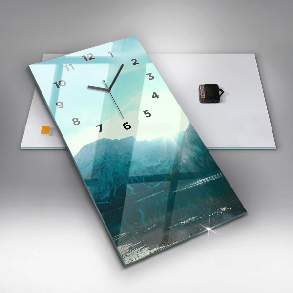 Zegar ścienny pionowy Góra i rzeka w Polsce